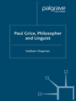 cover image of Paul Grice